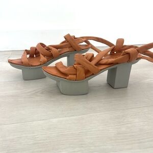 Trippen Geisha Sandals Tan Leather